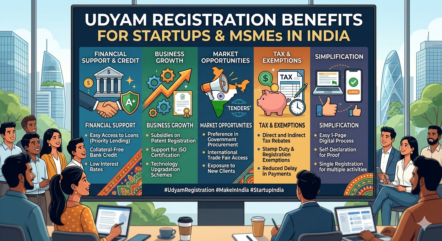 Udyam Registration Benefits for Startups & MSMEs in India